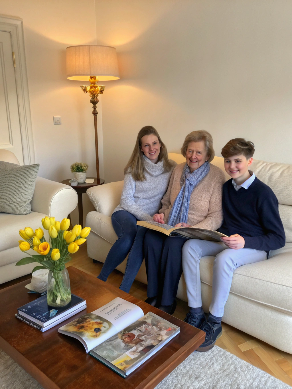 A warm, intimate family gathering